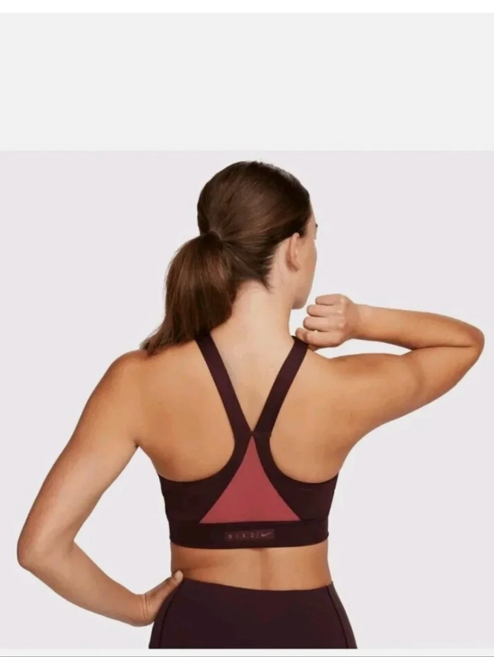 NWT Nike Dri-Fit Medium Support Padded Sports Bra GBurgundy Size XL